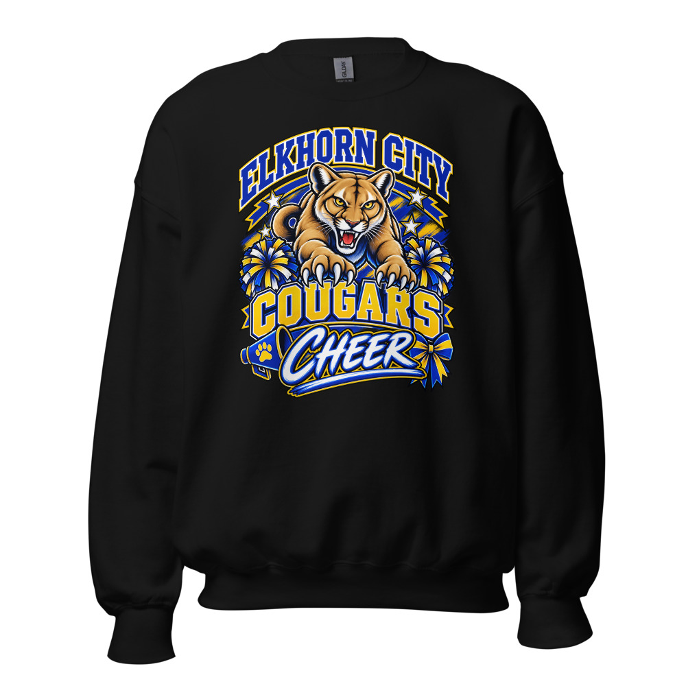 Elkhorn City Cougars Cheer Adult Crew Neck | 26-001-STD
