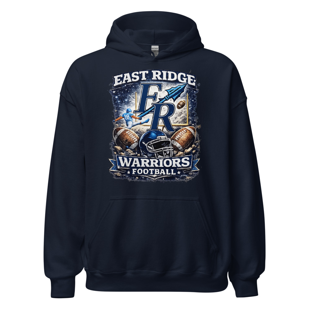 East Ridge Warriors Football Adult Hoodie | 26-001-STD
