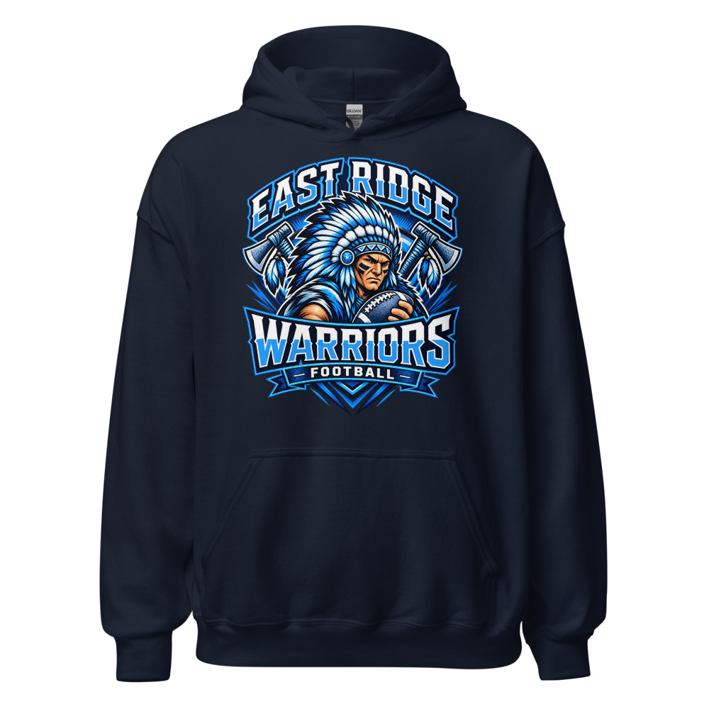 East Ridge Warriors Football Adult Hoodie | 26-003-STD
