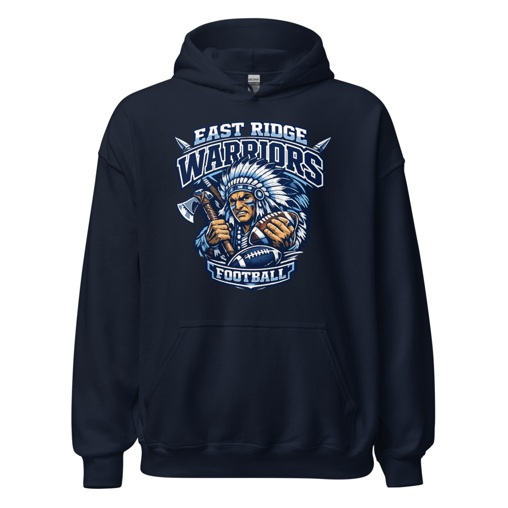 East Ridge Warriors Football Adult Hoodie | 26-004-STD