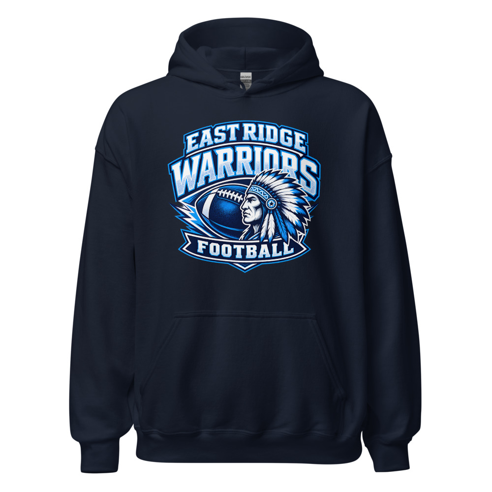 East Ridge Warriors Football Adult Hoodie | 26-005-STD