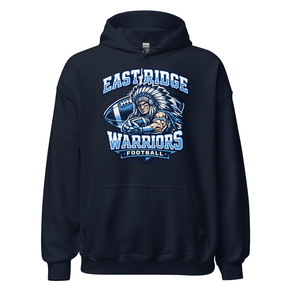 East Ridge Warriors Football Adult Hoodie | 26-006-STD