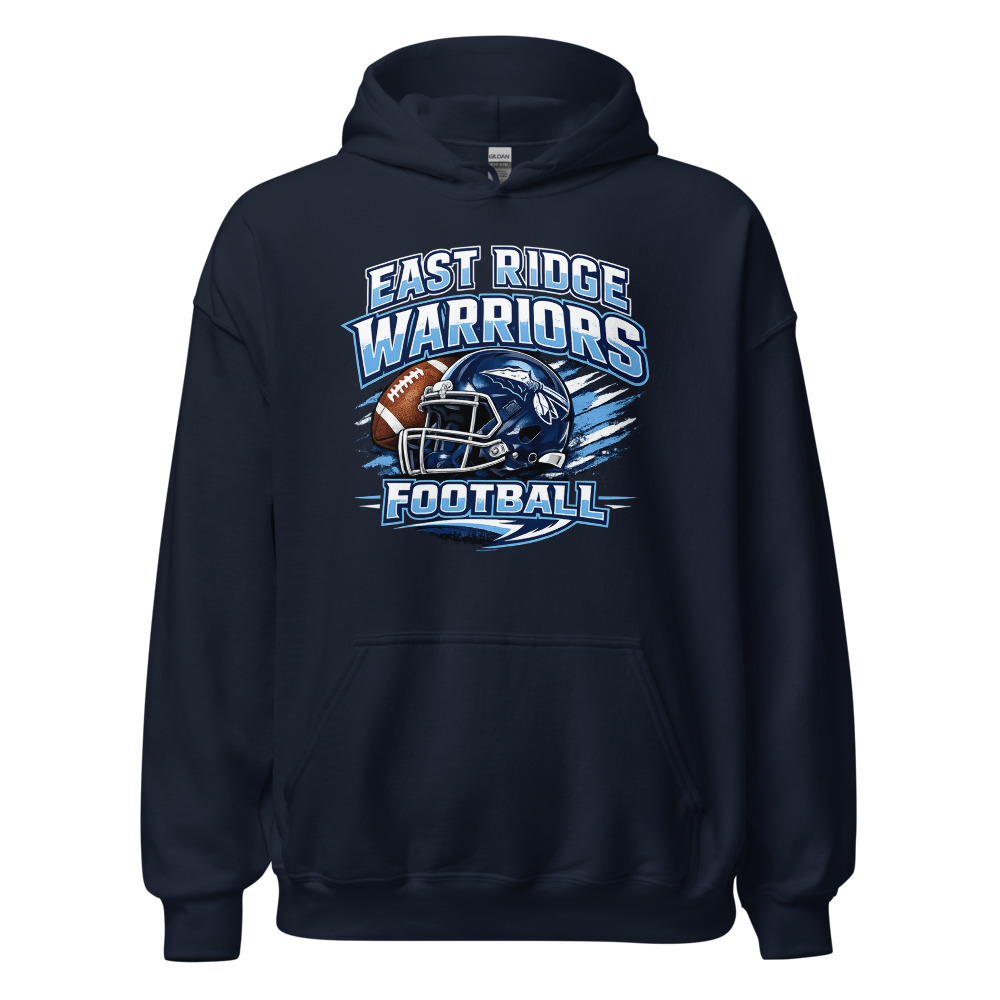 East Ridge Warriors Football Adult Hoodie | 26-007-STD